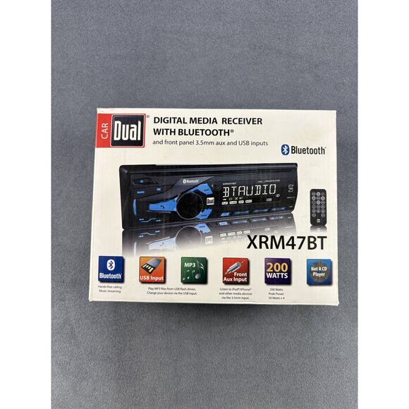 Car Dual Digital Media Receiver Bluetooth Model XRM47BT - Picture 1 of 7
